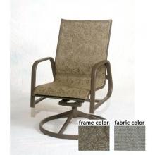 Siesta Aluminum Low Back Sling Swivel Rocker With Scavo Bronze Frame And A0109 Fabric