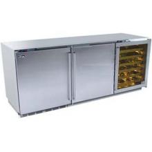 Perlick Refrigerators Built In Double Refrigerator And Wine Reserve With Integrated Door And Overlay Glass Door - Requires Custom Panels