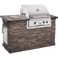 AOG Stack Stone Brick BBQ Island W/ 24 Inch Natural Gas Grill