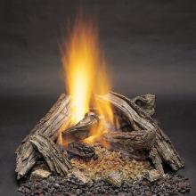 Monessen Gas Logs 24 Inch Split River Oak Vented Ceramic Refractory Log Set - Match Light