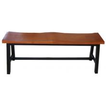 International Concepts Dining Essentials Saddle Seat Bench - RTA - Black / Cherry - BE57-27