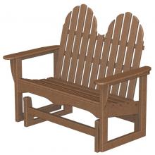 Poly-Wood Recycled Plastic Wood Classic Adirondack Glider Bench - 48 Inches