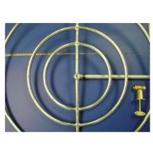 HPC 30 Inch Propane Gas Stainless Steel Round Fire Pit Kit - Match Light