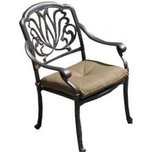 Darlee Elisabeth Cast Aluminum Dining Chair With Cushion