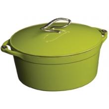 Lodge Dutch Ovens L Series 4 Quart Enamel Cast Iron Dutch Oven, Apple Green - E4D50