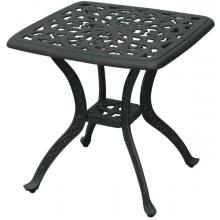 Darlee Catalina Cast Aluminum Outdoor Patio End Table - 21 Inch Square - Antique Bronze