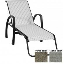 Tribeca Aluminum Sling Chaise Lounge With Scavo Bronze Frame And A0109 Fabric