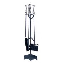 UniFlame 5 Piece Chrome/Black Fireset