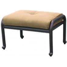 Darlee Santa Monica Cast Aluminum Outdoor Patio Ottoman With Cushion - Antique Bronze