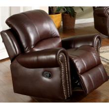 Abbyson Living Broadway Reclining Italian Leather Armchair - CH-8811-BRG-1