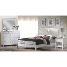 Hillsdale Dio Twin Size Bed, Rails, Nightstand, Dresser, & Mirror White - 1481BTRSET4