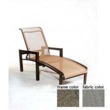 Keys Aluminum Sling Chaise Lounge With Scavo Bronze Frame And A0109 Fabric