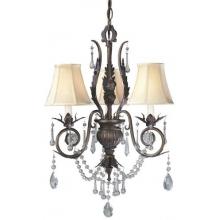 World Imports Berkeley Square Collection Miniature Chandelier In Weathered Bronze Finish - 3 Bulbs - 750-62