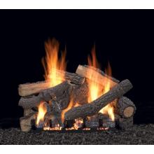 White Mountain Hearth By Empire 18 Inch Ponderosa Gas Log Set With Vent Free Natural Gas Slope Glaze Burner - Electronic Variable Remote
