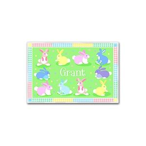 Olive Kids Personalized Laminate Placemat - Bunnies