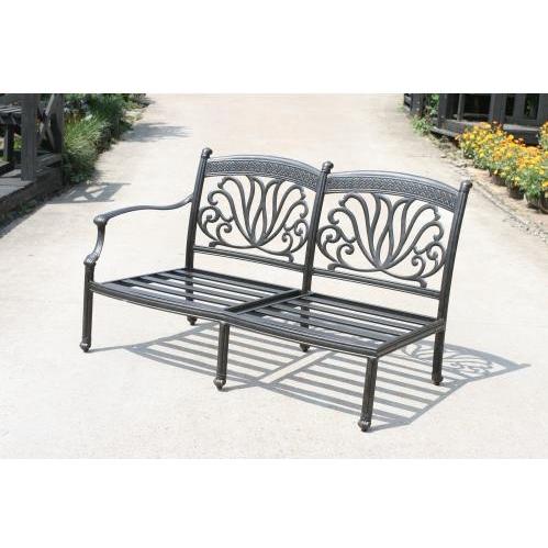 Casual Sunset Cast Aluminum Patio Sectional Loveseat Right Arm - Upgraded Cushion(s) Casual Sunset Cast Aluminum Patio Sectional Loveseat Right Arm - Upgraded Cushion(s)