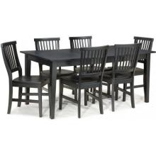 Home Styles Arts And Crafts 7 Piece Dining Set - Ebony - 5181-319