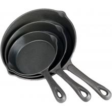 Cajun Cookware Sets 3 Piece Seasoned Cast Iron Skillet Set
