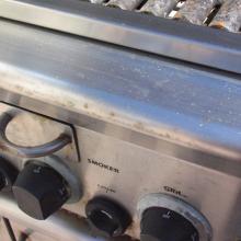 Stainless Steel Grill Before Scratch-B-Gone