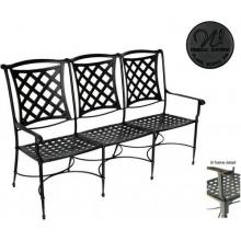 Windham Castings Kinsale Triple Settee Frame Only, Black