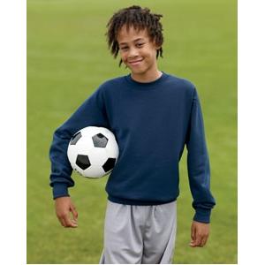 Champion Youth 50/50 Crewneck Sweatshirt Small - Navy