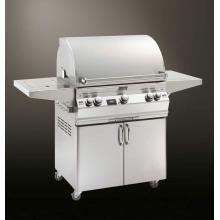 Fire Magic Gas Grills Aurora A660 Natural Gas Grill With Single Side Burner & Rotisserie On Cart