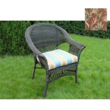 North Cape Tufted Single Cushion ONLY (1)- Tiki Crimson