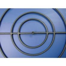 HPC 30 Inch Natural Gas Black Steel Round Fire Pit Kit - Match Light