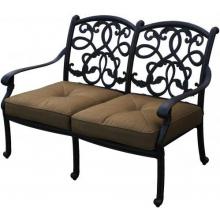 Darlee Santa Monica Cast Aluminum Loveseat With Cushions