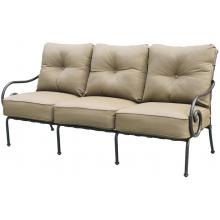 Darlee Malibu Aluminum Outdoor Patio Sofa With Cushions - Antique Bronze