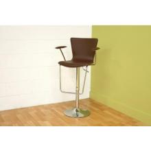 Rumenea With Arm Leather Adjustable Barstool In Brown