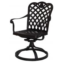 Darlee Del Mar Cast Aluminum Outdoor Patio Swivel Rocker Chair With Spicy Chili Cushion - Antique Bronze