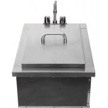 BBQ Guys Drop In Bar Sink Front View with with Lid