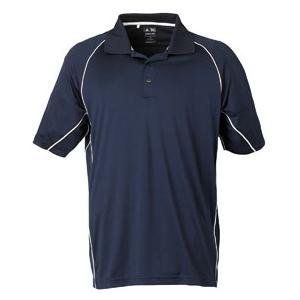 Adidas Golf Mens Piped Colorblock Polo Shirt XL - Navy/White