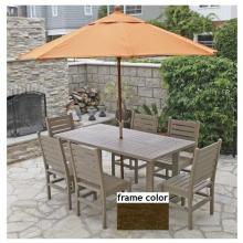 Eagle One Recycled Plastic Monterey 6 Foot Patio Dining Set - Brown