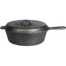 Cajun Cookware Fryers 4 Quart Seasoned Cast Iron Chicken Fryer With Basket - GL10495CS