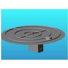 HPC 24 Inch Natural Gas Stainless Steel Round Flat Pan Fire Pit Kit With 18 Inch Burner And On/Off Remote