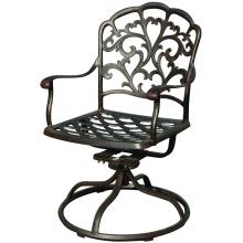 Darlee Catalina Cast Aluminum Outdoor Patio Swivel Rocker Chair With Cushion - Antique Bronze