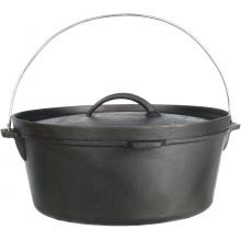 Cajun Cookware Pots Without Legs 12 Quart Seasoned Cast Iron Camp Pot