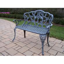 Oakland Living Hummingbird Cast Aluminum Bench - Verdi Grey