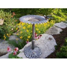 Oakland Living Sunflower Bird Bath - Antique Pewter