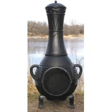 The Blue Rooster Pine Style Cast Aluminum Chiminea - Charcoal