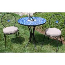 Alfresco Home Blue Martini Bubble 27.5 Inch Round Beverage Cooler Bistro Table Group