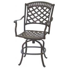 Darlee Sedona Cast Aluminum Patio Swivel Counter Height Bar Stool