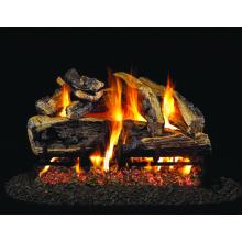 Charred Rugged Split Oak Peterson Real Fyre Vented Log Set