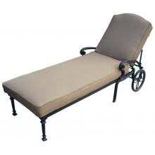 Darlee Ten Star Cast Aluminum Outdoor Patio Chaise Lounge With Cushions - Antique Bronze