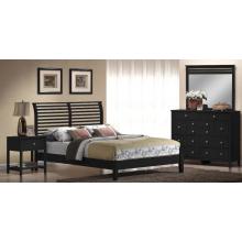 Hillsdale Dio Cal King Size Bed, Rails, Nightstand, Dresser, & Mirror Black - 1482BCKRSET4