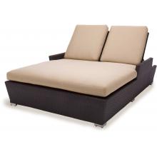 Caluco Maxime Patio Double Chaise Lounge - Dark Java
