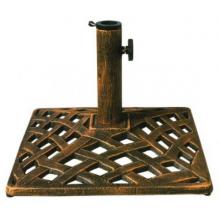 Darlee Basket Weave Cast Aluminum Outdoor Patio Umbrella Base - Antique Bronze