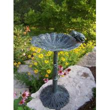 Oakland Living Frog Bird Bath - Verdi Grey